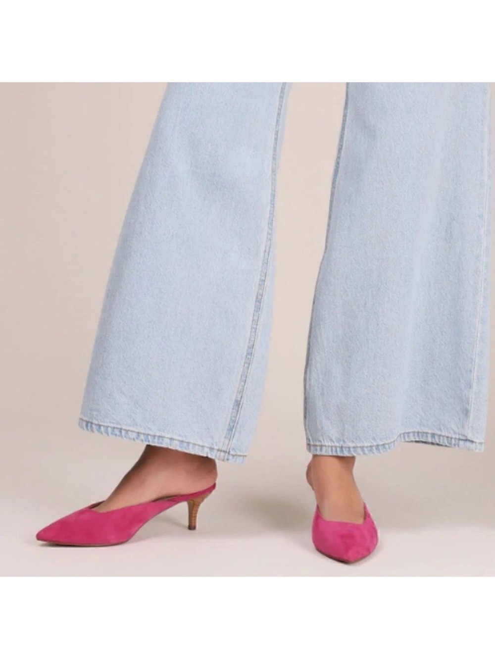 Botkier Perry Pink Suede Pointed-Toe Slip-On Mules Size 10